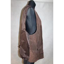 KAMIZELKA SKÓRA ZAMSZ rozm. XL